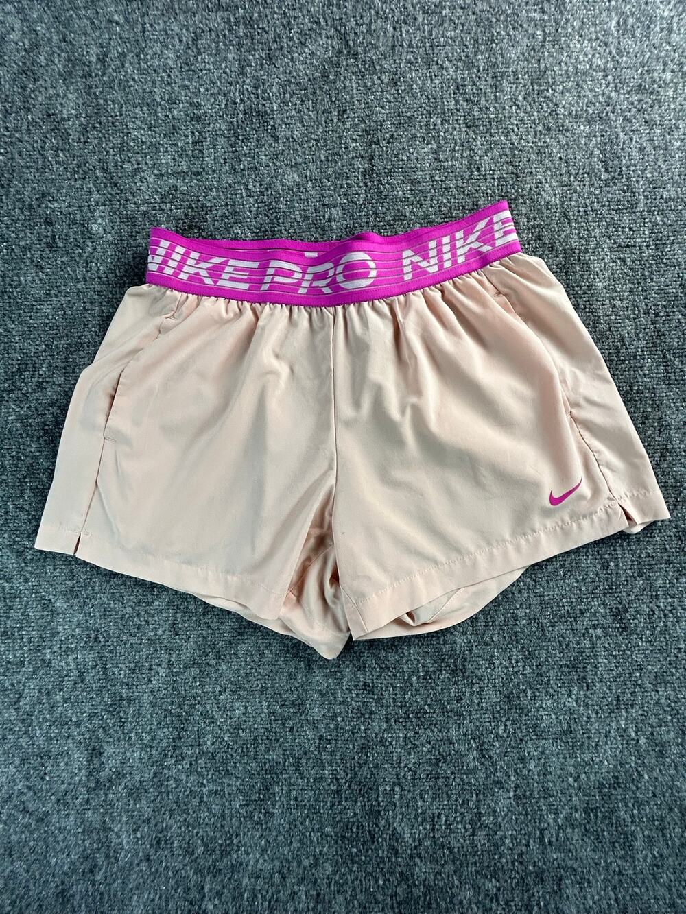 Nike Pro Dri-FIT Women's Small Pink Running Athletic Lined Training Shorts